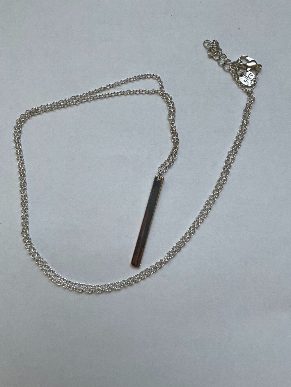 Simply Vera Vera Wang Long Silver Tone Bar Pendant Necklace 32"
